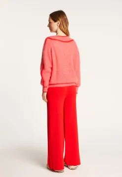 Montagut Two-tone round neck sweater in mohair - Renée