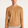 Montagut Two-tone round-neck merino wool sweater - Adrien