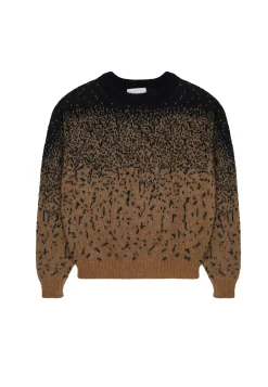 Montagut Two-tone round-neck mohair sweater - Figaro