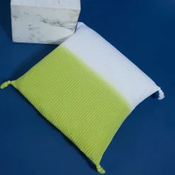 Montagut Two-tone square cushion - Fauve