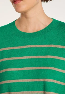 Montagut Two-tone striped cashmere linen sweater - Nerja