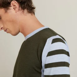 Montagut Two-tone striped wool sweater - LEO