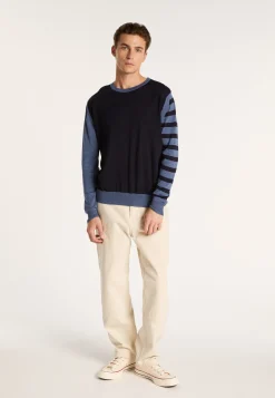 Montagut Two-tone striped wool sweater - LEO