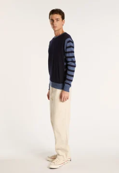 Montagut Two-tone striped wool sweater - LEO