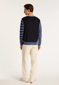 Montagut Two-tone striped wool sweater - LEO