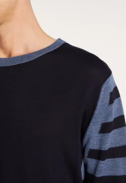Montagut Two-tone striped wool sweater - LEO