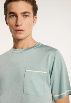 Montagut Two-tone T-shirt in Fil Lumière - Indiana