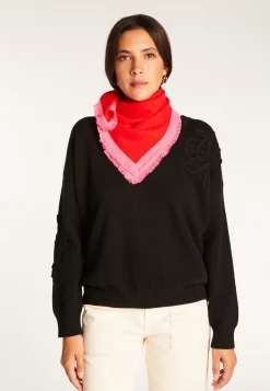Montagut Two-tone unisex scarf in cashmere - Louisa