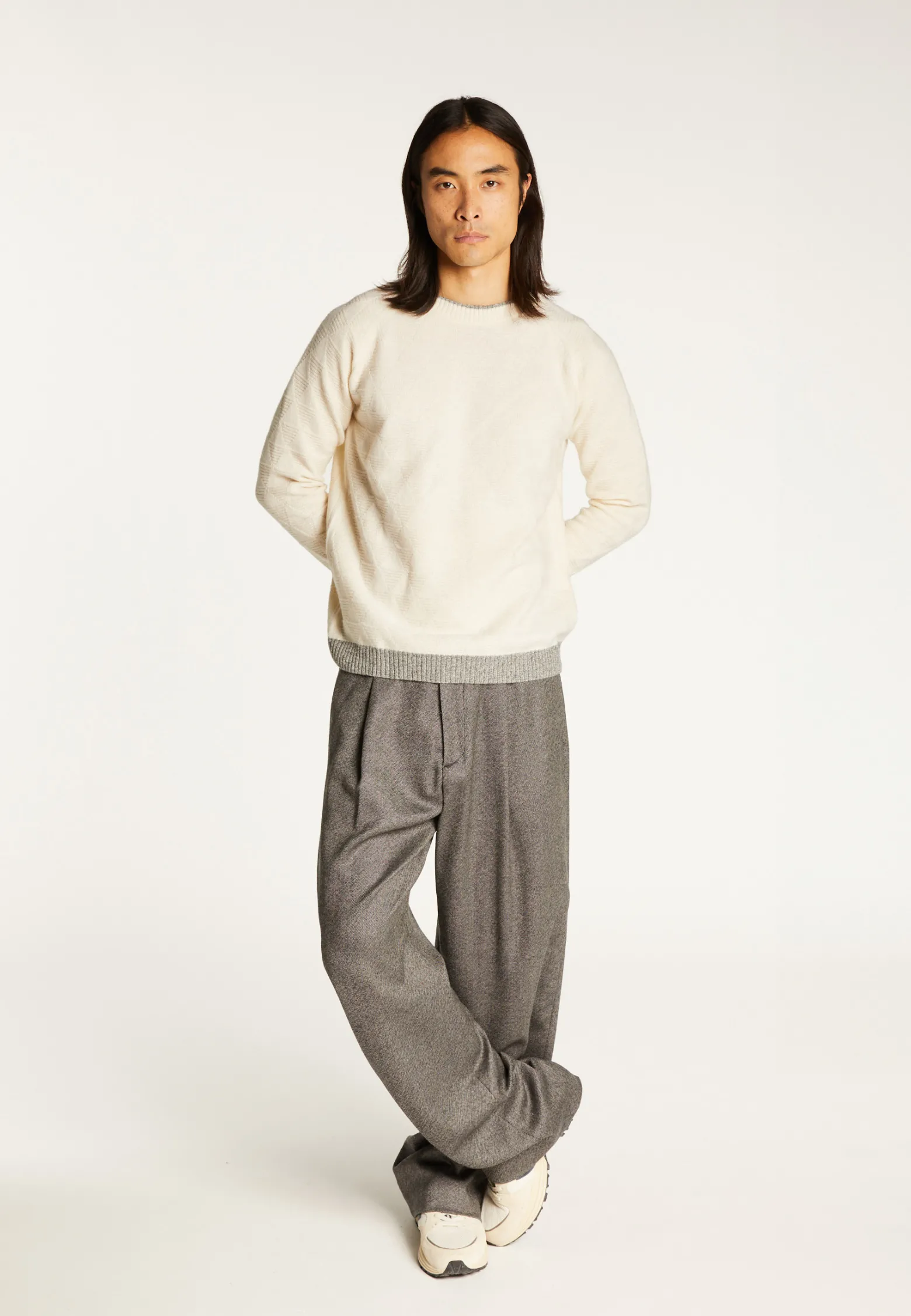 Montagut Two-tone wool and cashmere sweater - Samir