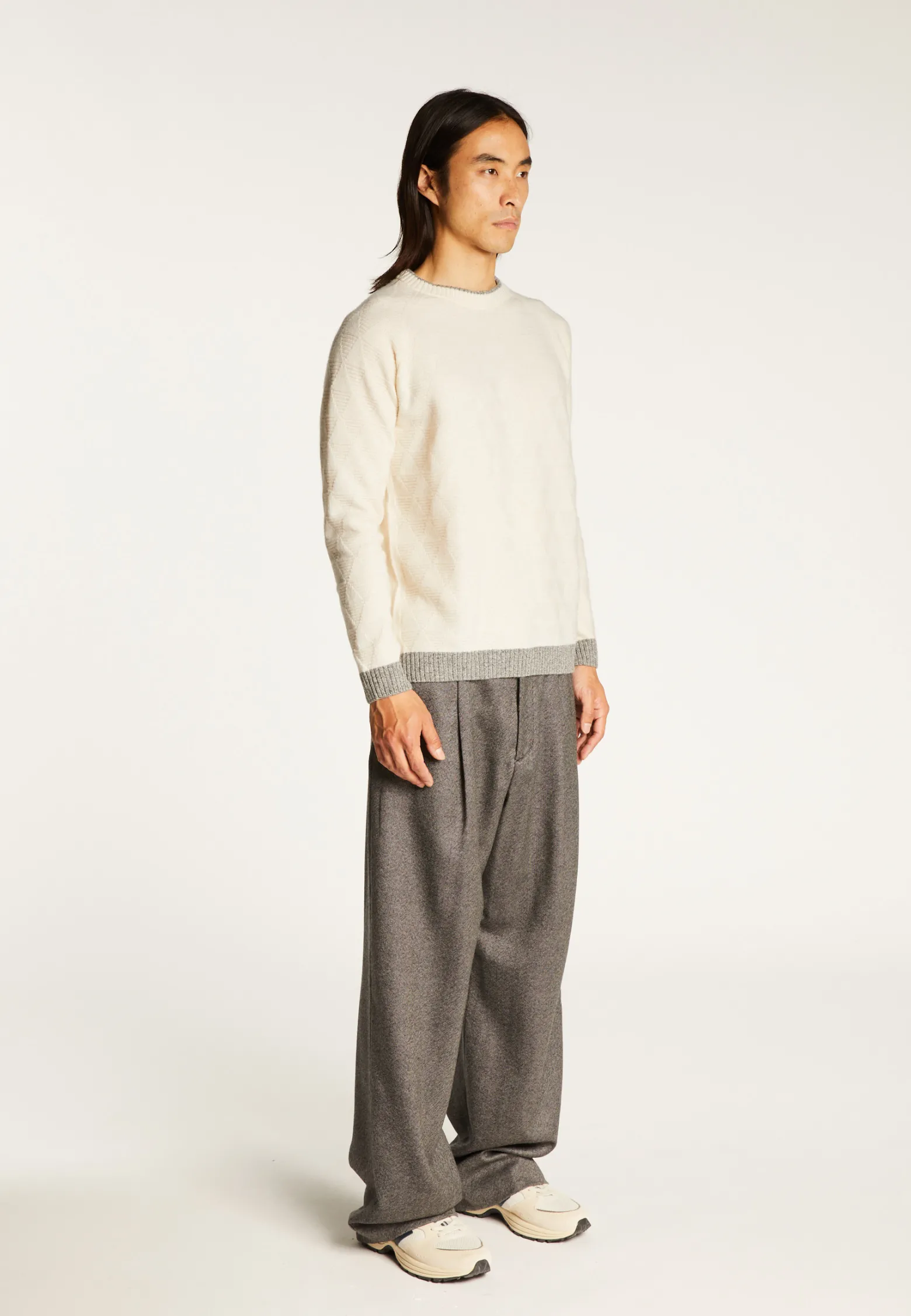 Montagut Two-tone wool and cashmere sweater - Samir