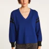 Montagut Two-tone wool sweater with slits - Glee