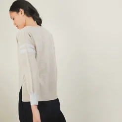 Montagut Two-tone wool sweater with slits - Glee