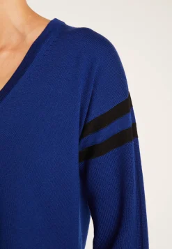 Montagut Two-tone wool sweater with slits - Glee