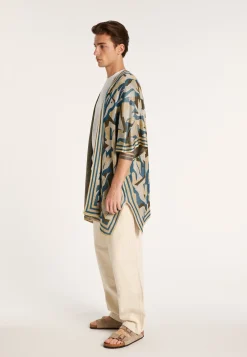Montagut Unisex jacket in flamed linen - Gunay