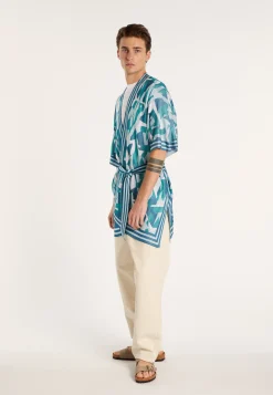 Montagut Unisex jacket in flamed linen - Gunay