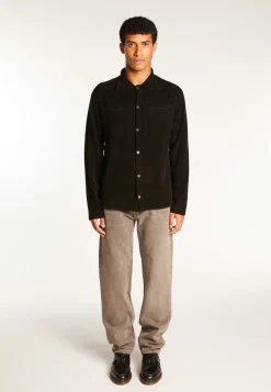 Montagut Unisex velvet wool overshirt - Timeo