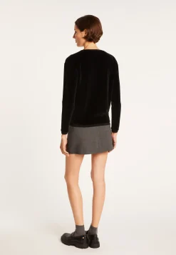 Montagut Velour jumper with peacock - Pavel