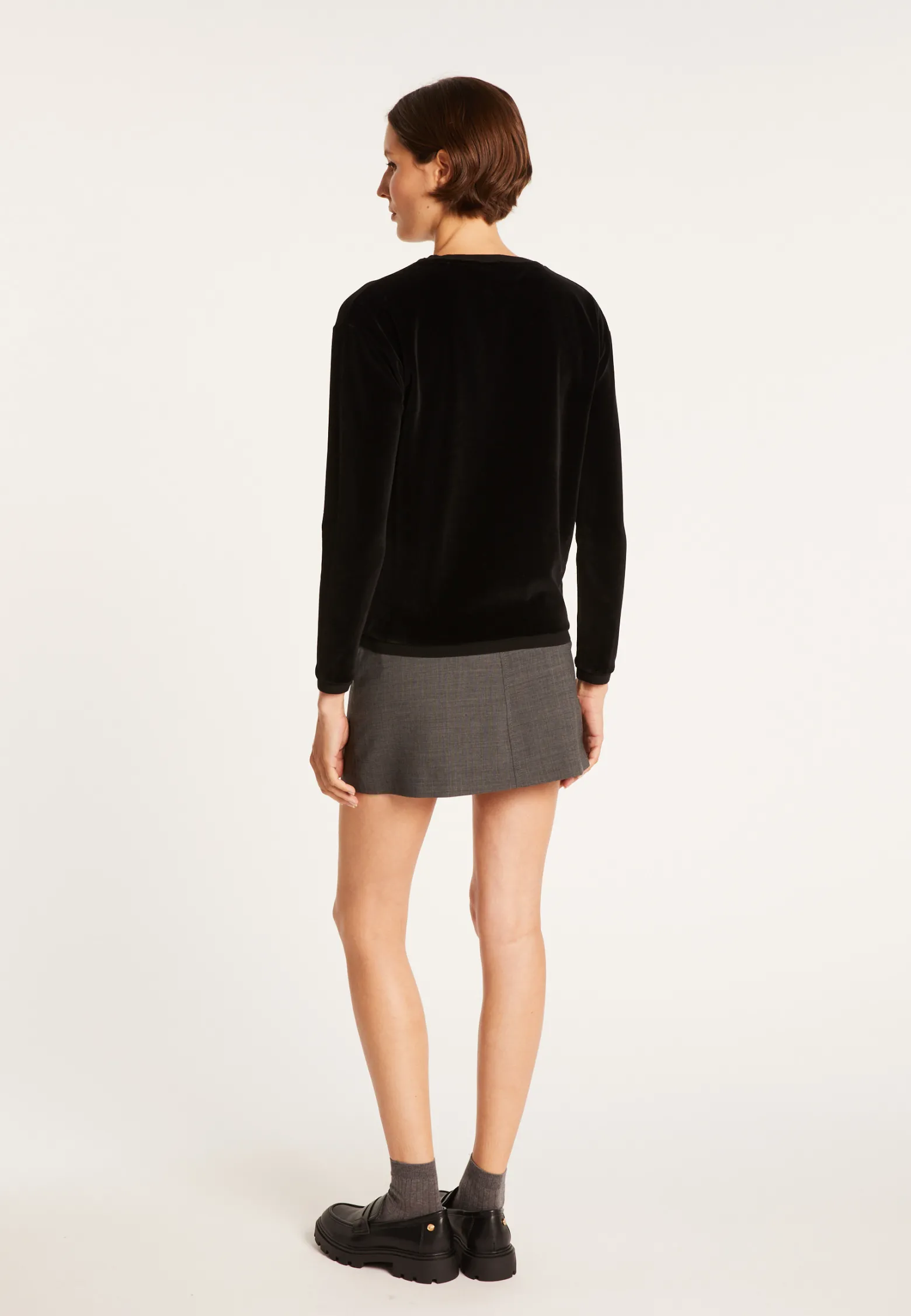 Montagut Velour jumper with peacock - Pavel