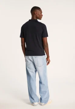 Montagut 4 vertical stripes polo shirt in Fil Lumière - Ilann