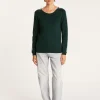 Montagut V-neck back jumper in cotton cashmere - Pandore