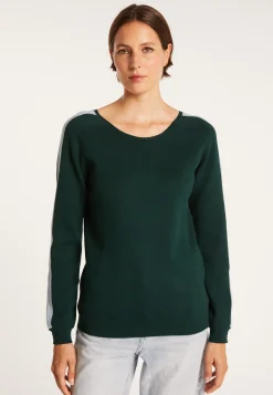 Montagut V-neck back jumper in cotton cashmere - Pandore