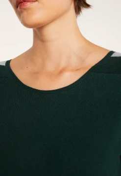 Montagut V-neck back jumper in cotton cashmere - Pandore