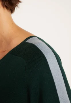 Montagut V-neck back jumper in cotton cashmere - Pandore