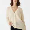 Montagut V-neck buttoned cardigan in mohair - Anais