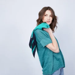 Montagut V-neck button-up linen T-shirt - MAATI