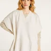 Montagut V-neck cape with cashmere dots - Gigi
