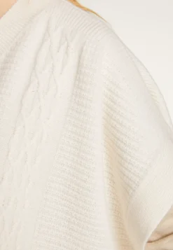 Montagut V-neck cape with cashmere dots - Gigi
