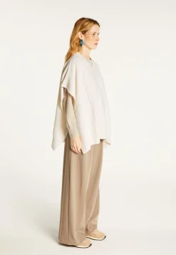 Montagut V-neck cape with cashmere dots - Gigi
