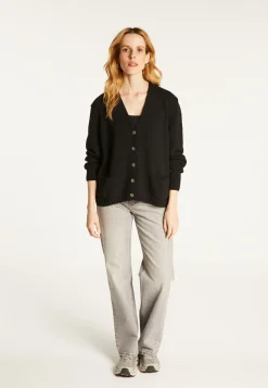 Montagut V-neck cardigan in wool and silk - Bilan