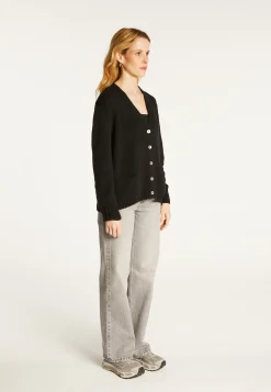 Montagut V-neck cardigan in wool and silk - Bilan