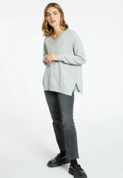 Montagut V-neck cashmere sweater with slits - Brendao