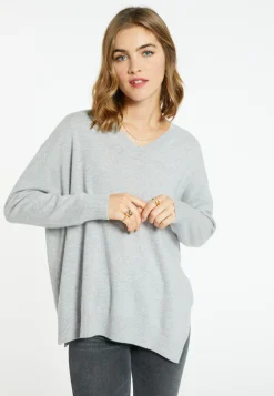 Montagut V-neck cashmere sweater with slits - Brendao