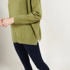 Montagut V-neck cashmere sweater with slits - Brendao