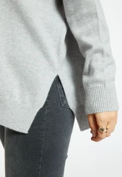 Montagut V-neck cashmere sweater with slits - Brendao