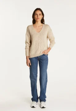 Montagut V-neck cotton and linen sweater - Nathalie