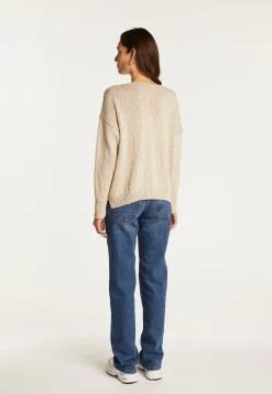 Montagut V-neck cotton and linen sweater - Nathalie