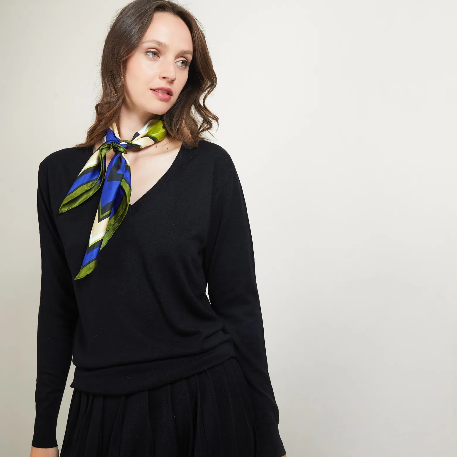 Montagut V-neck in merino wool - Arya