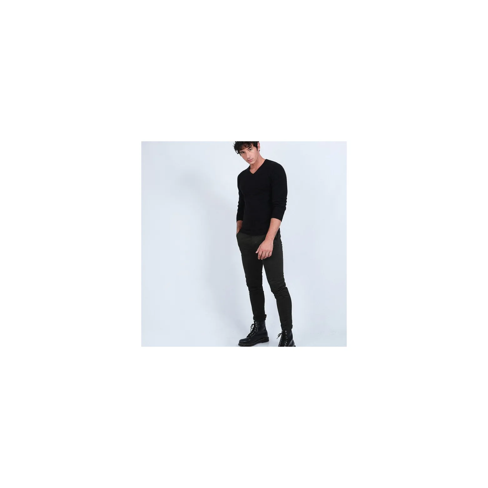 Montagut V-neck jumper in cashmere - Evann