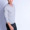 Montagut V-neck jumper in merino wool - Elmo