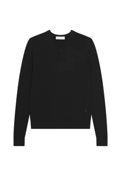 Montagut V-neck jumper in merino wool - Elmo