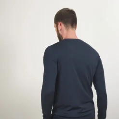 Montagut V-neck jumper in merino wool - Elmo