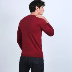 Montagut V-neck jumper in merino wool - Eddie