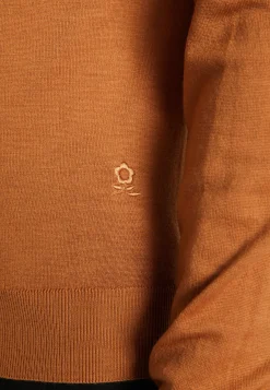 Montagut V-neck jumper in merino wool - Elmo