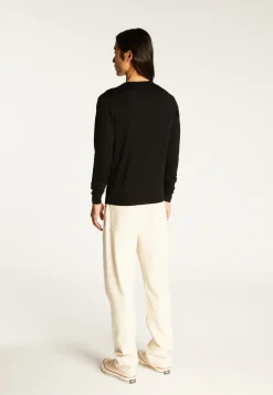 Montagut V-neck jumper in merino wool - Elmo