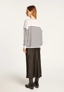 Montagut V-neck sailor top in merino wool - Rex