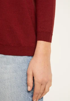 Montagut V-neck slit sweater in merino wool - Bernice